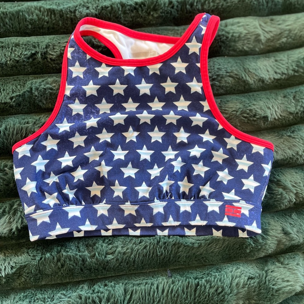Tommy Hilfiger Blue and White Star Print Top